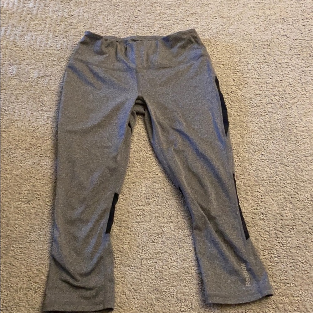 Reebok gray mesh leggings